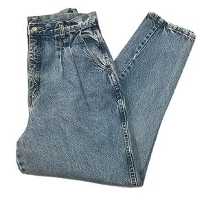 VTG Bill Blass 80s/90s High-Waisted Pleated Tapered Barrel Mom Jeans Sz16 31”